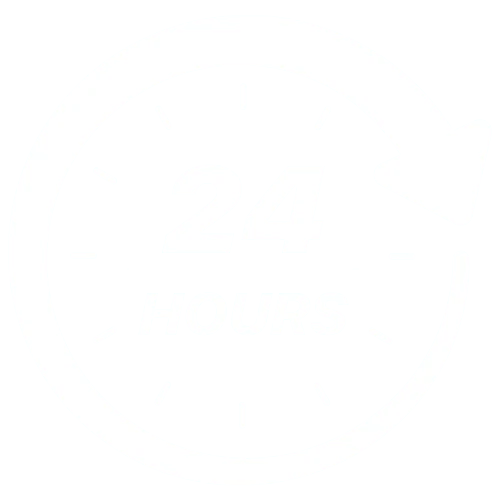 24 Hours White PNG
