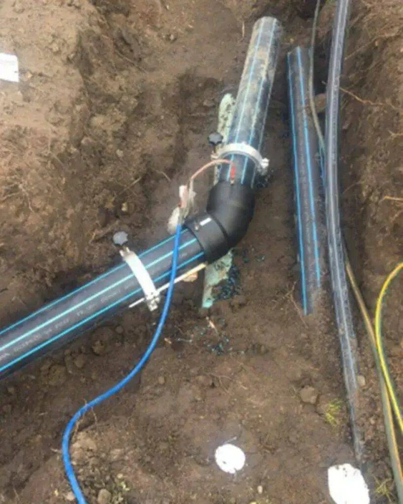 Commercial Fire Service: Fire pipe in the ground